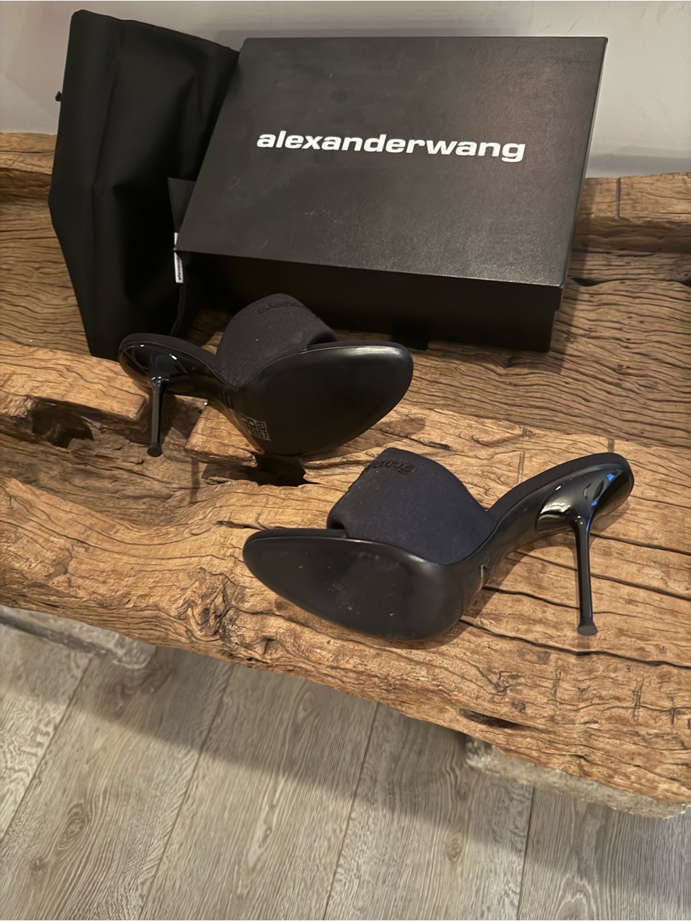 Alexander Wang Black Padded Slide Mules - Picture 3 of 12